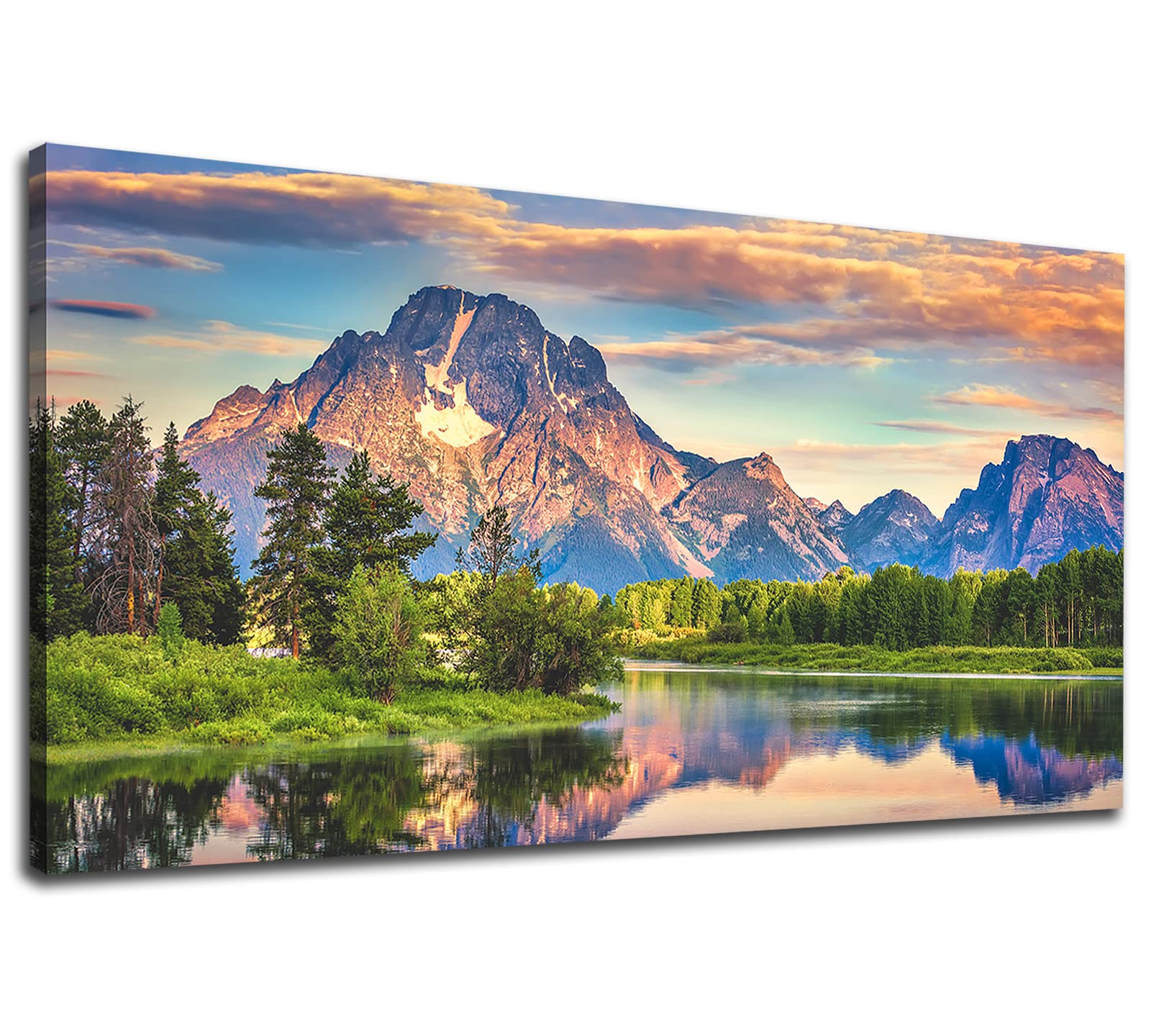 Amazon.com: Nature Canvas Wall Art Sunset Sunrise Mountain